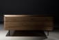 Preview: orig. MODO Black - hochwertiges schwarzes minimalistisches schlichtes Designerbett aus Holz
